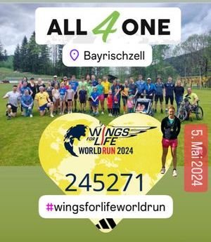 Alle for one, Wings for Live Lauf in Bayrischzell