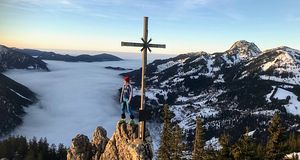 Blick ins vernebelte Leitzachtal