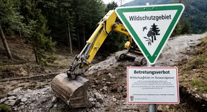 Baustelle Wildschutzgebiet