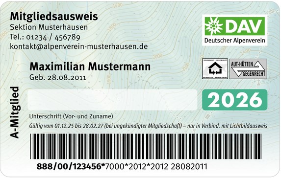 DAV-Mitgliedsausweis 2025 kommt